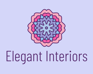 Flower Mosaic  Pattern logo design