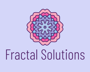 Fractal - Flower Mosaic  Pattern logo design