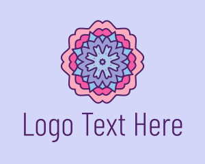 Multicolor - Flower Mosaic  Pattern logo design