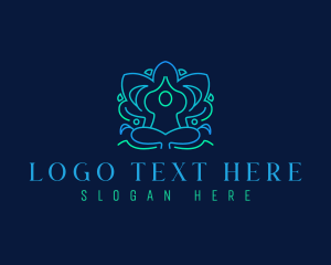 Peace - Yoga Meditation Zen logo design