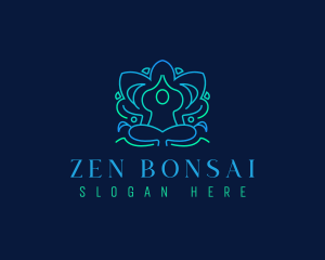 Yoga Meditation Zen logo design