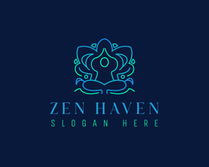 Yoga Meditation Zen logo design