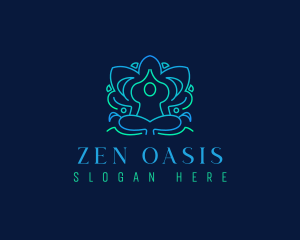 Yoga Meditation Zen logo design