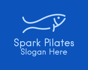Monoline Sardine Fish Logo