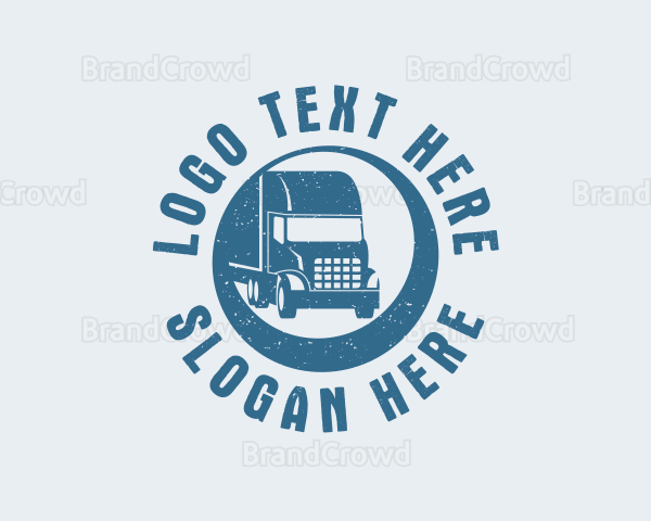 Retro Cargo Trucking Logo