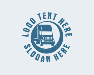 Haulage - Retro Cargo Trucking logo design