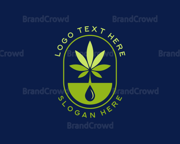 Marijuana Weed Sprout Logo