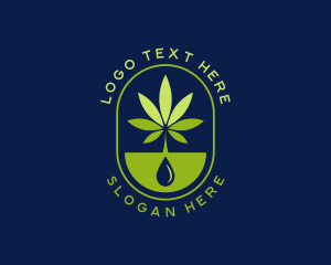 Hemp - Marijuana Weed Sprout logo design