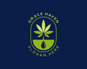 Hemp - Marijuana Weed Sprout logo design
