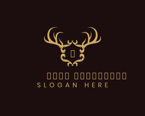 Rustic - Deer Horn Crest logo design