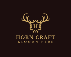 Deer Horn Crest logo design