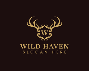 Deer Horn Crest logo design