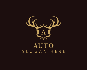 Hunting - Deer Horn Crest logo design