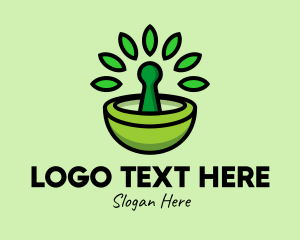 Herbal Mortar & Pestle  Logo