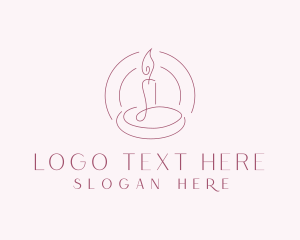 Tea Light - Scented Candle Spa logo design