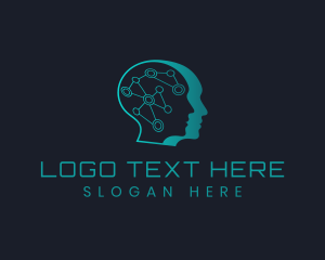 Head - Genius Technology Mind logo design