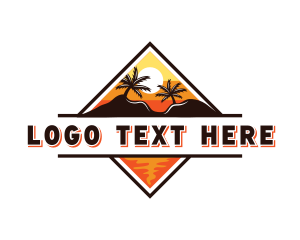 Vacation - Island Adventure Travel logo design