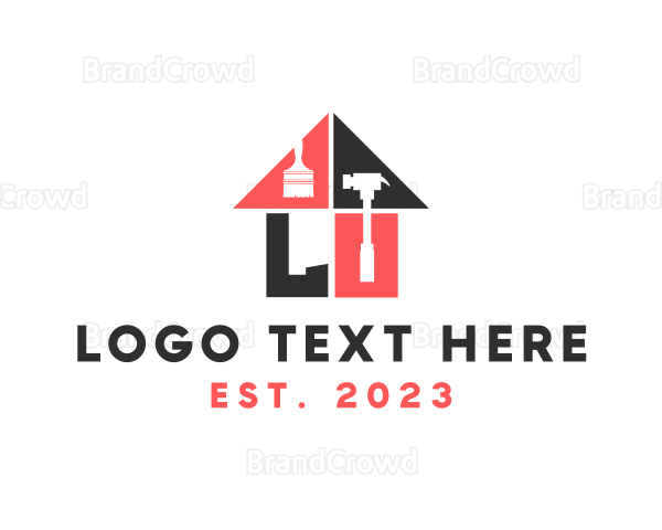 House Renovation Carpentry Tools Logo