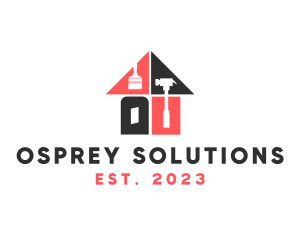 House Renovation Carpentry Tools logo design