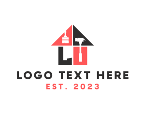 Roofing - House Renovation Carpentry Tools logo design