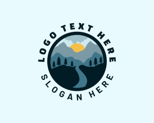 Mountain - Outdoor Terrain Pathway logo design