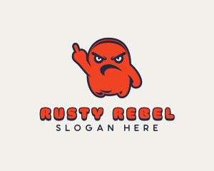 Naughty Profanity Middle Finger logo design