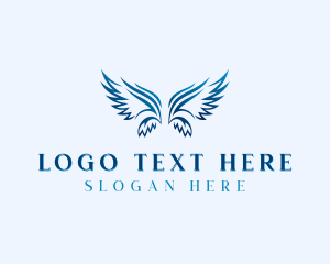 Cherubim - Angel Wings Memorial logo design