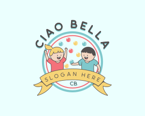 Kids Party Celebration logo design