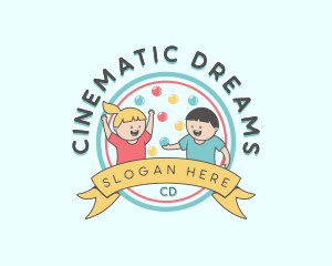 Kids Party Celebration logo design