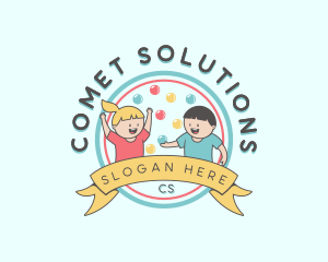 Kids Party Celebration logo design