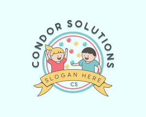 Kids Party Celebration logo design