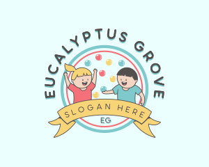 Kids Party Celebration logo design