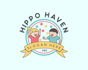 Kids Party Celebration logo design