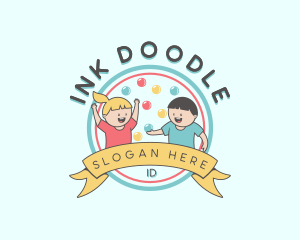 Kids Party Celebration logo design