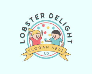 Kids Party Celebration logo design