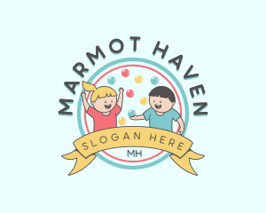 Kids Party Celebration logo design