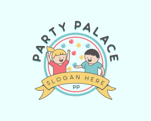 Kids Party Celebration logo design