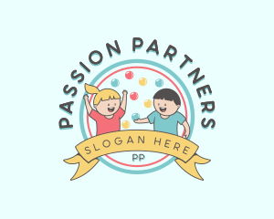 Kids Party Celebration logo design