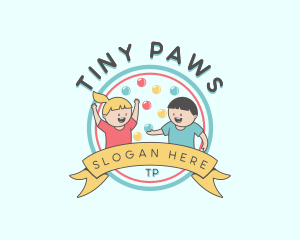 Kids Party Celebration logo design