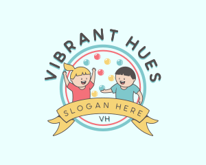 Kids Party Celebration logo design