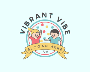 Kids Party Celebration logo design