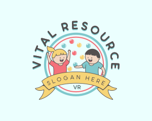 Kids Party Celebration logo design