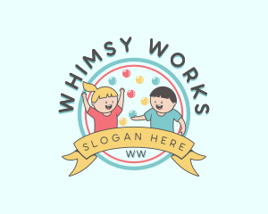 Kids Party Celebration logo design