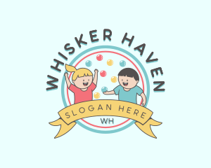 Kids Party Celebration logo design