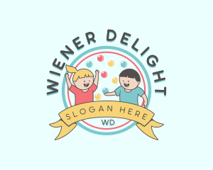 Kids Party Celebration logo design