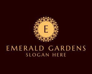 Mandala Flower Pattern Spa logo design