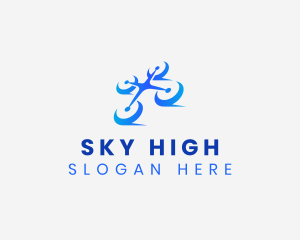 Flying Security Drone logo design