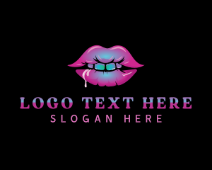 Feminine - Sexy Seductive Lips logo design