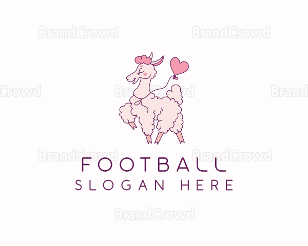 Alpaca Heart Balloon Logo