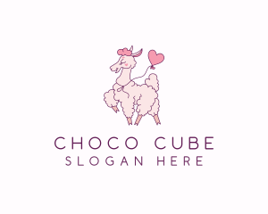 Alpaca Heart Balloon Logo